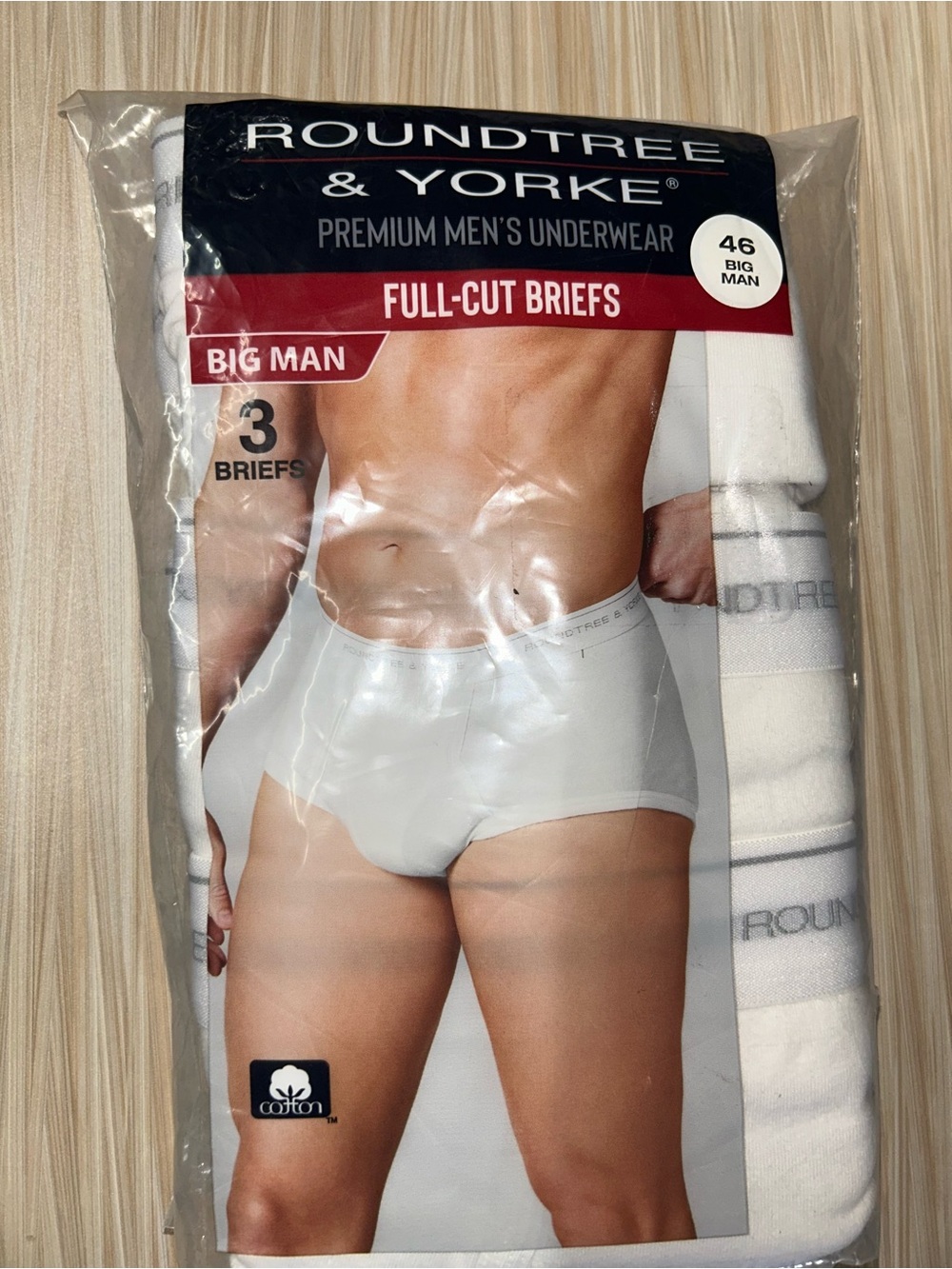 Roundtree & Yorke 3-Pack Big Man Full-Cut Brief